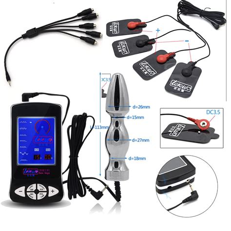 Electric Shock Kit Anal Butt Plug Electrical Stimulate Massage Pads