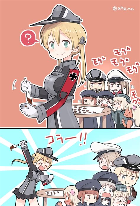Ahenn Bismarck Kancolle Graf Zeppelin Kancolle Prinz Eugen Kancolle Ro 500 Kancolle