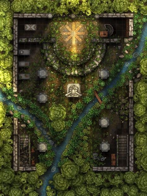 The Lost Temple X Battlemaps Fantasy City Map Fantasy World Map Dungeon Maps
