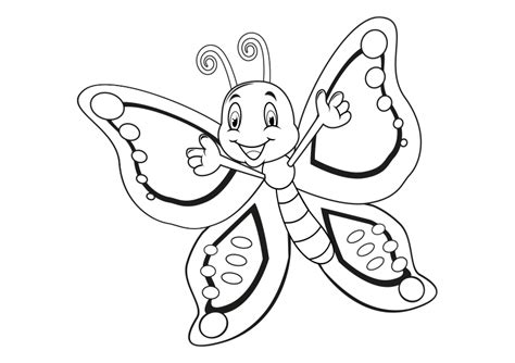 Dibujo Colorear Animales Mariposa Infantil