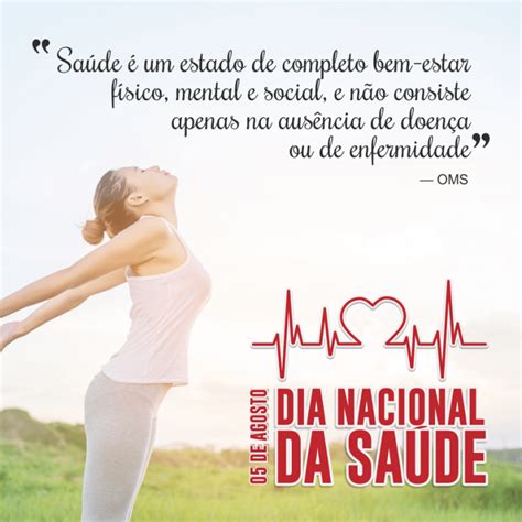 05 de agosto Dia Nacional da Saúde WR Medicina e Segurança do Trabalho