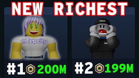 New Richest Player Richer Than Roblox Youtube