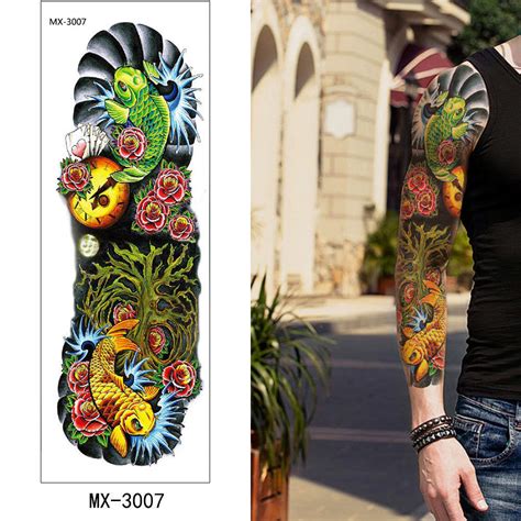Full Arm Temporary Tattoo Sticker Waterproof Fake Sleeve Flash Tattoo