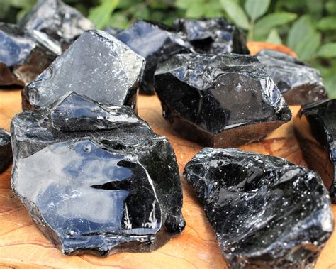 Rough Natural Black Obsidian Large 2 4 Choose How Many Lb Bulk