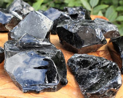 Large Rough Black Obsidian Natural Stones 2 3 Choose How Many