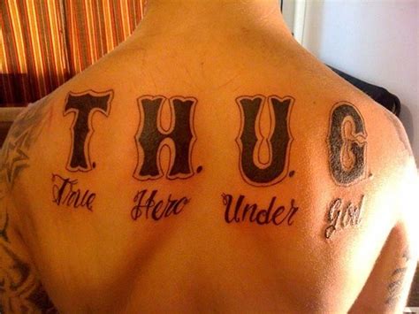 big lettered thug tattoos ikuzo tattoos thug tattoos thug life tattoo tattoos