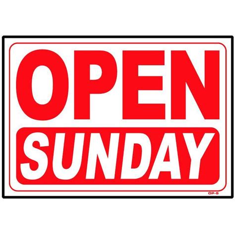 Open Sunday Sign Op5 Parts Queen