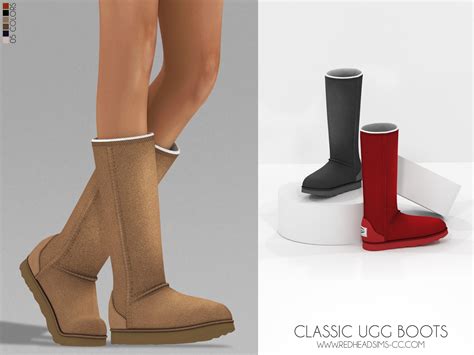 Classic Ugg Boots At Redheadsims Sims 4 Updates