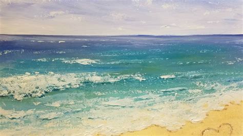 Easy Impasto Beach Acrylic Painting Tutorial Live Beginner Palette