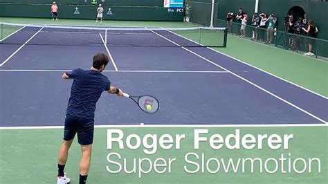 Relaxed Roger Federer And D Schwartzman Forehand And Backhand Court Level