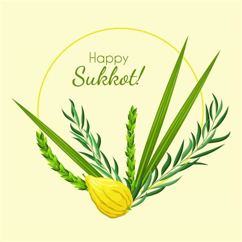 Sukkot Greeting Card Feast Of Tabernacles Or Festival Of Ingathering