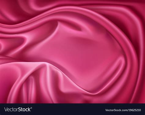 Luxury Realistic Pink Silk Satin Textile Vector Image