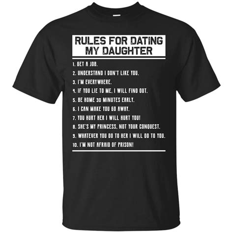 rules for dating my daughter shirt funny t tee for dad 1300 jznovelty