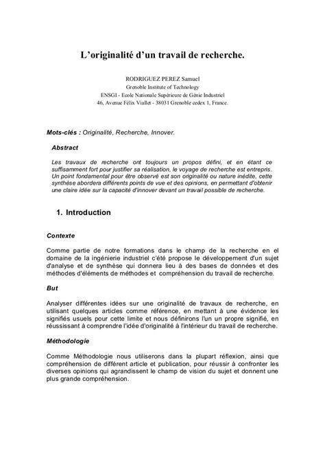 Exemple De Synthèse De Document Rédigé Pdf Novo Exemplo
