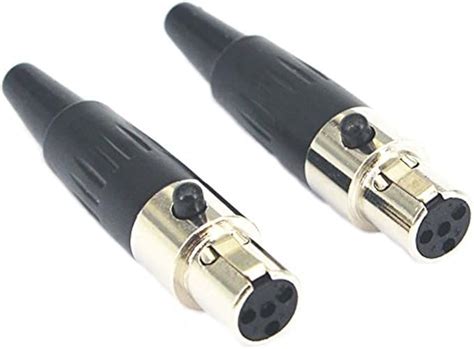 Mini Xlr Ta4f 4pin Female Audio Connector Microphone Cable Socket