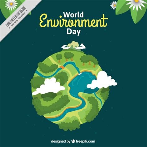 Fondo del día mundial del medio ambiente Vector Gratis