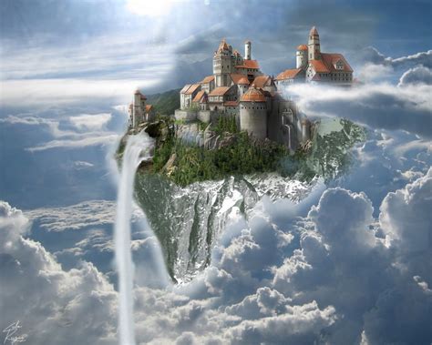 Floating Castle Floating Castle By Anangryscottsman Fantasy Castle