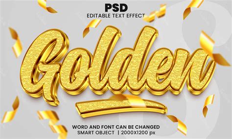 Golden Text Effect Photoshop Premium Psd File
