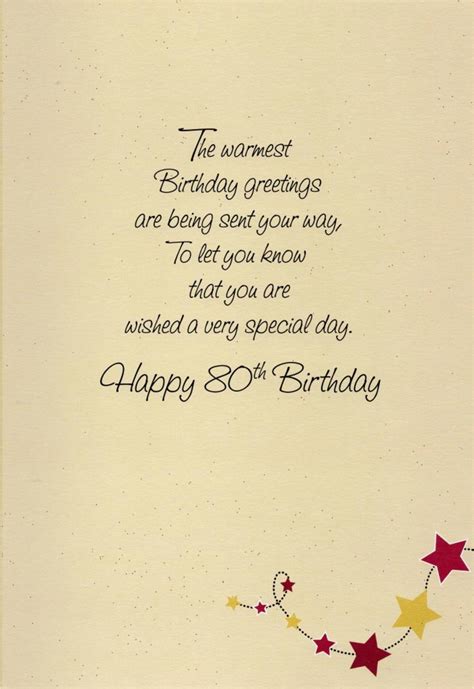 80th Birthday Card Messages Happy 80th Birthday Greeting Card Cards Love Kates Birthdaybuzz