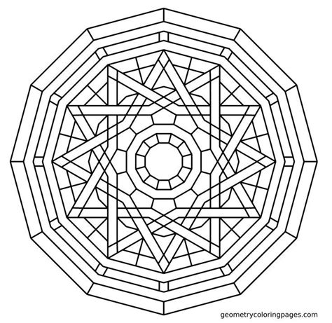 Geometric Mandala For Coloring Clip Art Library