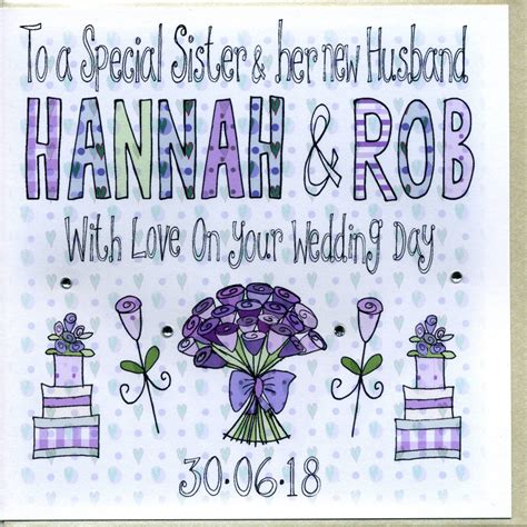 Personalised Special Sister Wedding Card By Claire Sowden Design