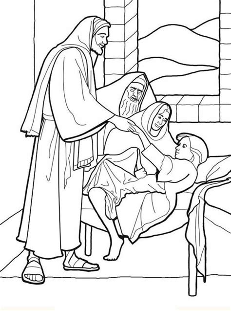 Jesus Heals The Sick Coloring Page Coloring Home