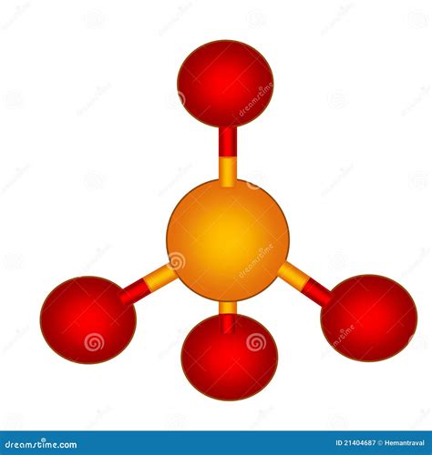 Estructura Molecular Del Fosfato Stock De Ilustración Ilustración De