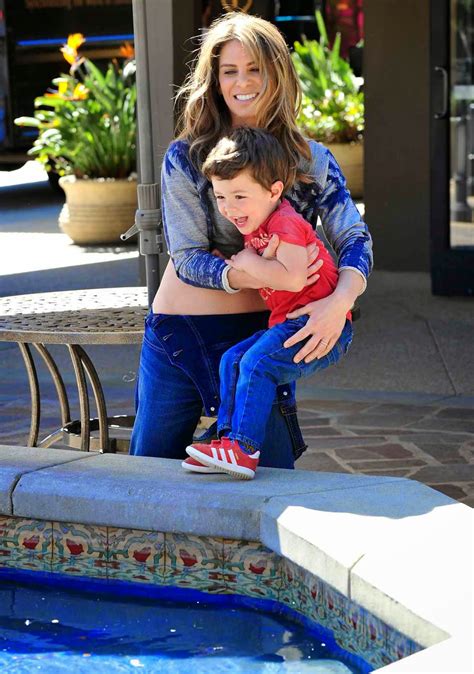 Personal Trainer Jillian Michaels Plays With Son