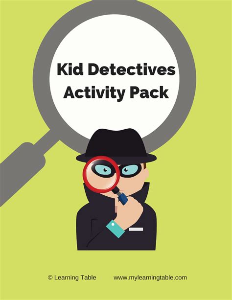 Kid Detectives Activity Pack Activities Detective Scavenger Hunt