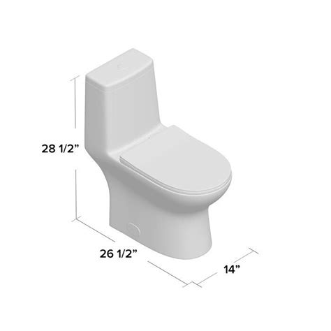 Eago 1 Piece 0 8 1 28 Gpf Dual Flush Elongated Toilet In White Tb358