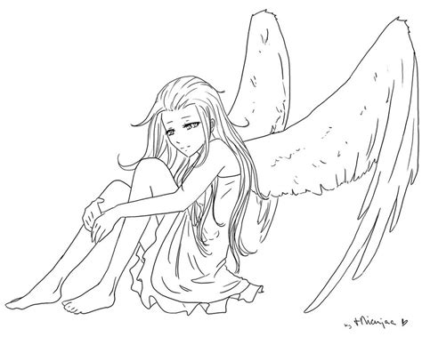 Angel Thingie Lineart By Tnienjaa On Deviantart