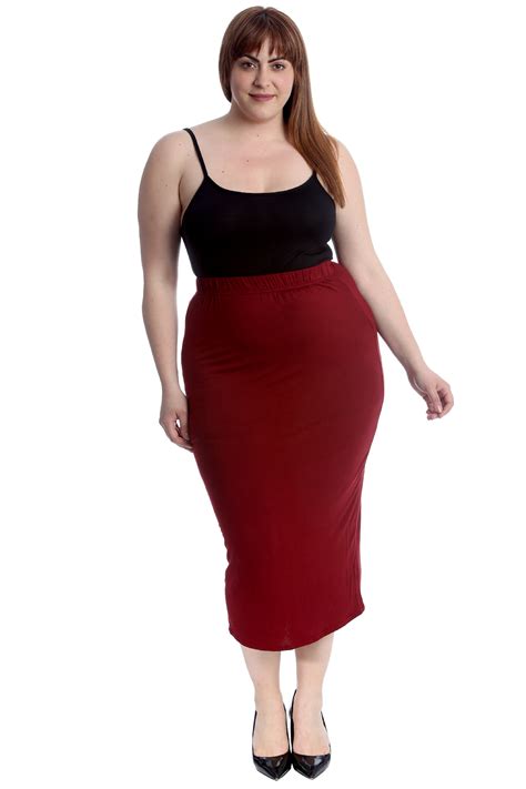Womens Bodycon Pencil Skirts Ladies Stretch Skirt Long Office Work Sexy