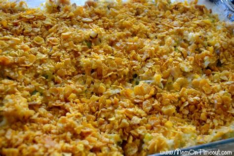 Add the tater tots and stir until they are coated with the mixture. Leftover Chicken Casserole | FaveSouthernRecipes.com