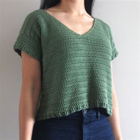 Crochet T-Shirt The Moffat Tee Crochet Pattern PDF Tutorials Sewing