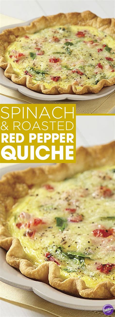 Spinach And Roasted Red Pepper Quiche Recipe Stuffed Peppers
