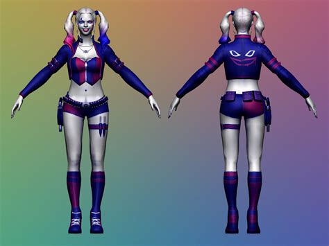 artstation harley quinn pbr 3d model