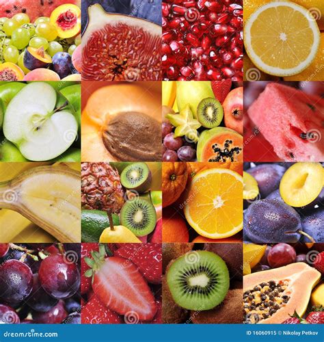 Fruit Collage Stock Image Image Of Kiwi Colorful Cranberry 16060915