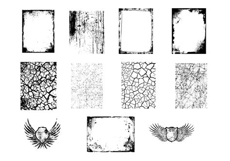 Download Grungy Textures and Wings Vector Pack - Download Free ...