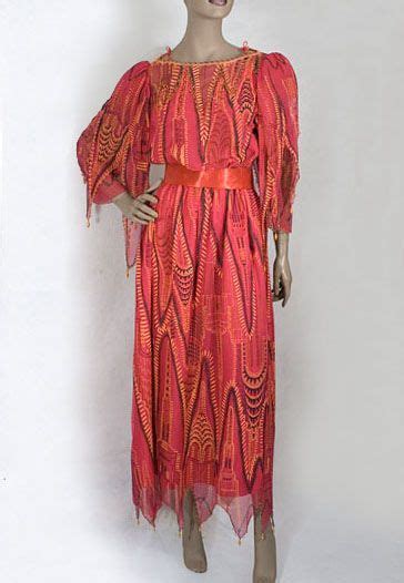 zandra rhodes beaded chiffon dress c 1984 from the 1984 manhattan collection from the