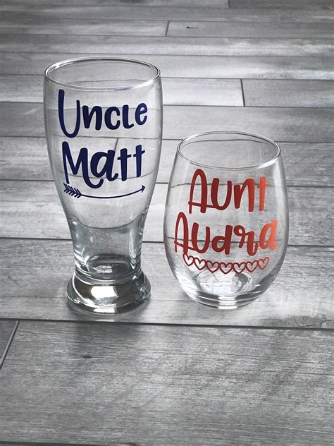 New Aunt T New Uncle T Aunt And Uncle Glasses Etsy