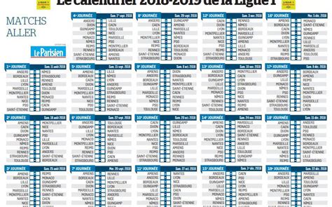 Ici, tous les matches d'un seul coup d'œil. Ligue 1 : le calendrier 2018-2019 à imprimer - Le Parisien