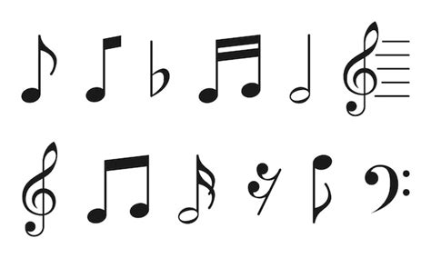 Premium Vector Music Notes Vector Icons Set