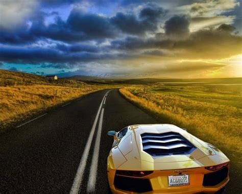 Beautiful Photo Of Landscape Lamborghini Aventador Running In The