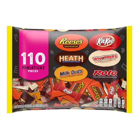 hershey chocolate assortment miniatures candy halloween 32 1 oz bulk variety bag 110 pieces