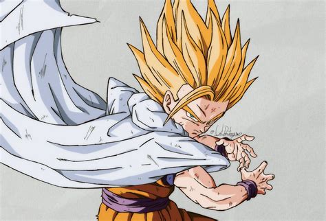 A Drawing Of Gohan From Dragon Ball Super Broly With His Arms