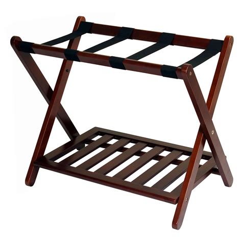 Hotel Style Luggage Rack With Shelf Overstock Shopping Great Deals