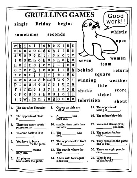 Fourth Grade English Worksheets