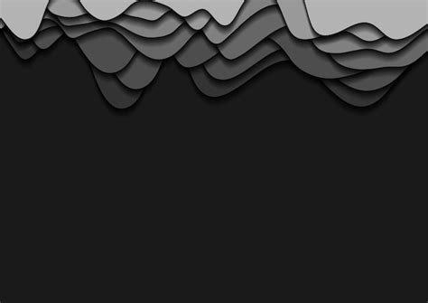 Premium Vector Dark Grey Liquid Waves Corporate Abstract Background