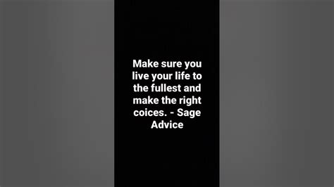 Sage Advice Youtube