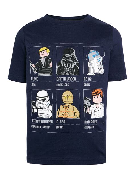 Over on this side of the galaxy, fans are preparing for star wars: LEGO Star Wars Children's Grid T-Shirt, Blue at John Lewis ...